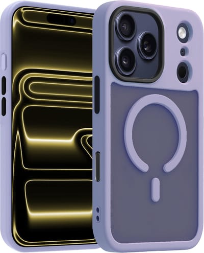 Hoesje - Geschikt voor Apple iPhone 17 Pro - Magsafe Compatible - Sterk & Shockproof - Back Cover - Shock Proof Case - Telefoon Hoes Shockproof - Telefoonhoesjes - Lila