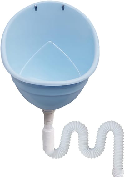 Unyqoos® Draagbare wandgemonteerde urinoir met waterloos systeem en anti-verstoppingszeef