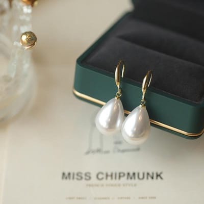 Exquise Dames Waterdruppel Zirkonia Oorbellen Elegante Vintage Haakoorbellen Bruiloftsfeest Bruidsmeisjes Sieraden gray