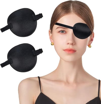 Set van 2 Verstelbare Oogpleisters, Oogmasker voor Kinderen en Volwassenen, Geschikt voor Amblyopie en Lui Ogen, Comfortabel en Ademend