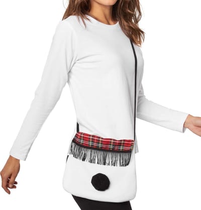 dressforfun - Sneeuwvrouw omhangtas - verkleedkleding kostuum halloween verkleden feestkleding carnavalskleding carnaval feestkledij partykleding - 303409