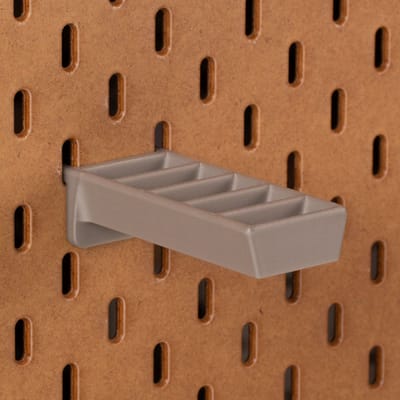 Houder voor vijf scharen of klein gereedschap - Voor Ikea Skadis pegboard - Zilver