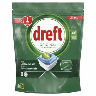 Dreft Original All In One Vaatwascapsules Regular 46 stuks