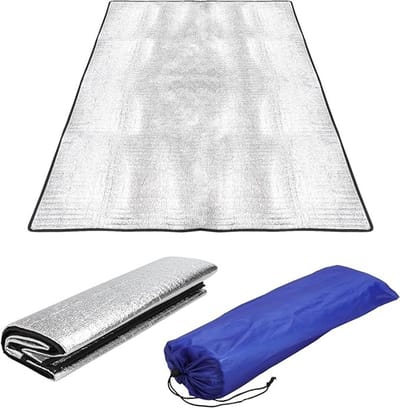 Opvouwbare isolatiemat voor kamperen, 100 x 200 cm, waterdicht en ultralicht