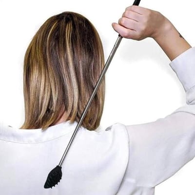 Telescopische Rugschraper - Uittrekbare Massage - Jeuk Verlichten - Siliconen Zachte Haren - 21 cm - Willekeurig