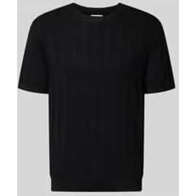 Gebreid shirt van viscosemix met ronde hals