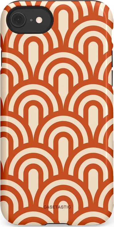 Casetastic hoesje geschikt voor Apple iPhone SE / Apple iPhone 7 / Apple iPhone 8 - Dubbellaagse bescherming - Oranje Bogen Parade - Fashion Case - Terracotta Crème