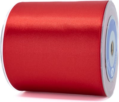 Breed openingslint van 10 cm x 25 meter rood - lint voor opening