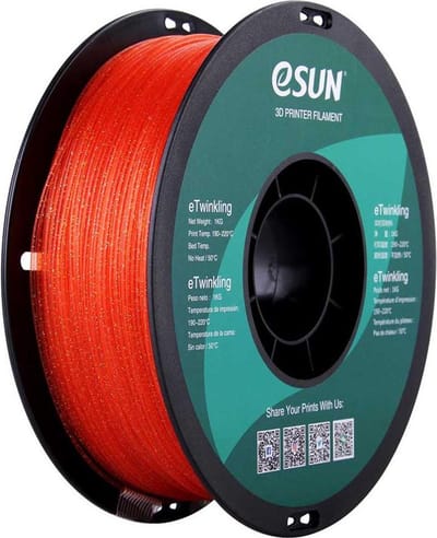 eSun eTwinkling-PLA Warm oranje / Orange 1kg - 1.75mm - 3D printer filament