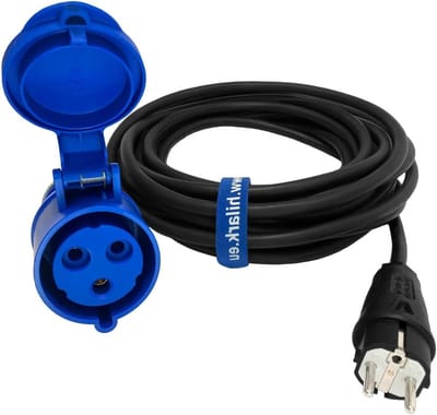Verlengsnoer CEE - Stroomkabel - Camper en boot - 100% Koper - 50 meter - Blauw