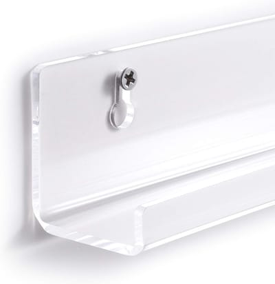Famanu - Transparante wandplanken set van 6, acryl, voor vinylplaten of decoratie