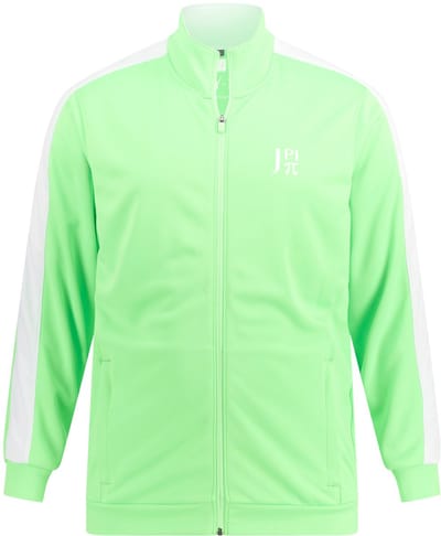 JAY-PI - Heren - Trainingsjack fitness opstaande kraag - Neongroen - Maat 3XL
