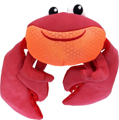 Kong Shimmy Shakers Krab – Interactief Pluche Hondenspeelgoed, Rood