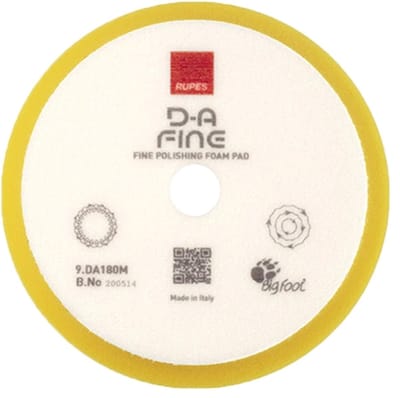 RUPES DA FOAM PAD MEDIUM YELLOW 180MM