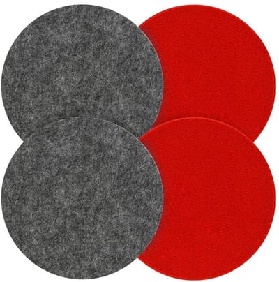 Solidchoice - Polijstvilt, Set van 4, 125 mm voor Schuurmachines