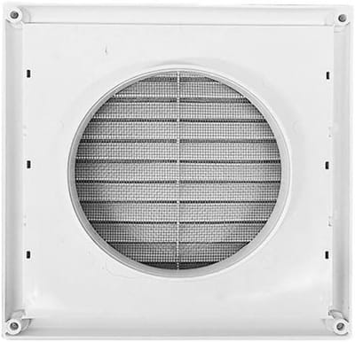 Wandrooster met insectenscherm - Afzuigkap rooster ventilatie - Luchtcirculatie verbeteren - Meerlaags ontwerp - 127mm 5inch - Wit