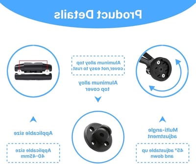 Fietszadelhouder voor Garmin Varia RTL515, RTL510, RCT715 en TL300 - Verstelbare, antislip en duurzame houder voor achterradar en achterlicht op racefiets