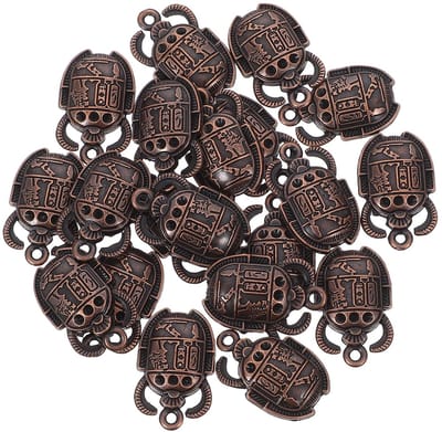 Dailygoods- Karabijnhaak 20 Stuks - Mini Kever Hanger - Egyptische Stijl - Bedels van Legering - Duurzaam Materiaal - Fijne Afwerking - Bedel