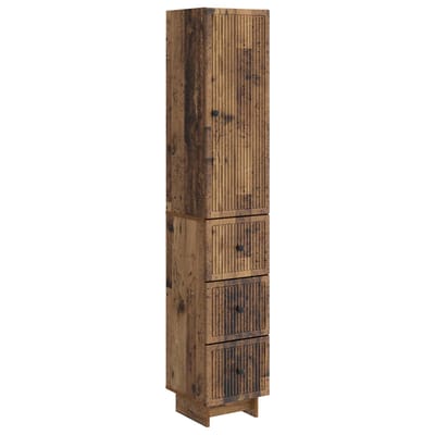 vidaXL - Kast - Set - 2 - st - Oud - hout - Bewerkt - hout