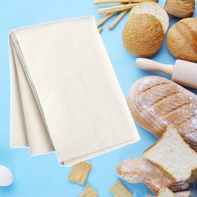 Bakkerslinnen Deegdoek - Gistdoek Linnen - Brood Bakken - 100% Natuurlijk Linnen - 90 x 66 cm - Beige
