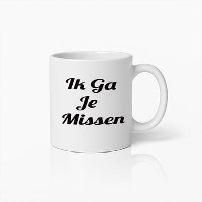 Ik Ga Je Missen" Mok – Afscheidscadeau voor Collega’s, Vrienden of Geliefden