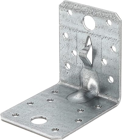 Set van 25 Zware Hoekverbinders met Rib en Fixeerklauw | 70x70x55mm Verzinkt Staal