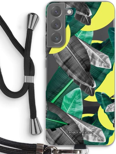 Case Company® - Hoesje met koord geschikt voor Samsung Galaxy S22 Plus hoesje met Koord - Fantasie jungle - Telefoonhoesje met Zwart Koord - Bescherming aan alle Kanten en Over de Schermrand