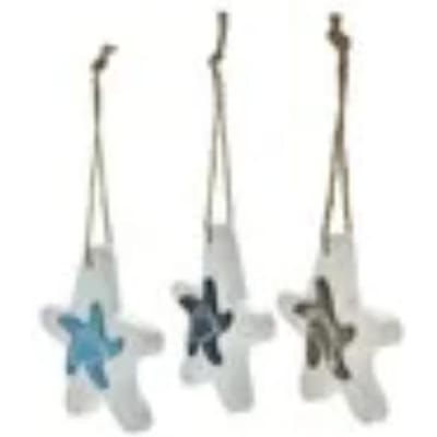 1 Stuks Mediterrane Zeester Hangende Vis Nautische Decoratie hang klein sieren Hout Ambachten versierd marine hanger Voor Kinderkamer