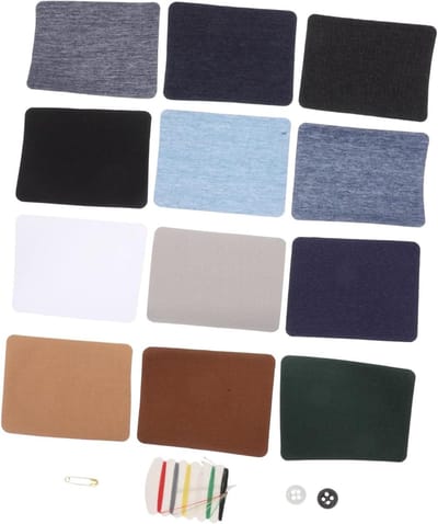 Reparatiedoekjes Kleding - Stof patches - Kleding herstellen - Zelfklevend en knipbaar - 24 stuks - Diverse kleuren