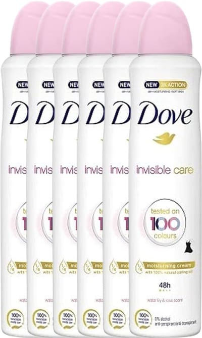 Dove Invisible Care - 250 ml - Deodorant - 6 stuks - Voordeelverpakking