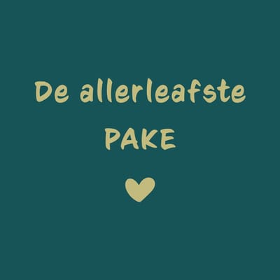 Tegeltje met tekst – "De allerleafste Pake" | Fries cadeau voor opa