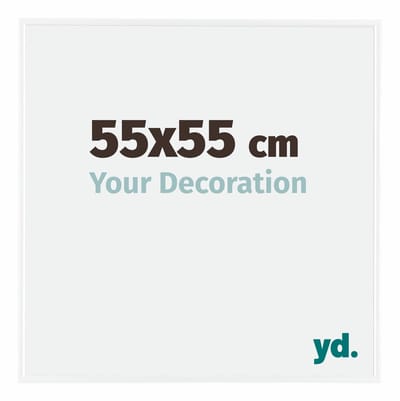 Your Decoration - Fotolijst 55x55 cm - Kunststof - Wit Hoogglans - Evry