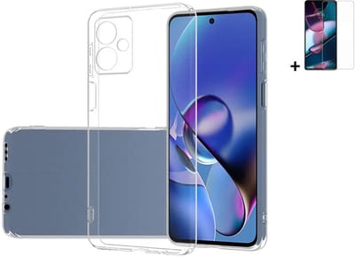 Pearlycase Silicone Hoesje Geschikt voor Motorola Moto G64 Transparant - Siliconen - Moto G64 Screenprotector - Hoesje Transparant Case + Screenprotector