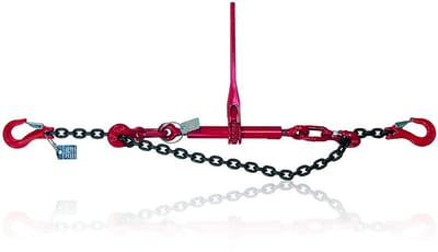 Spanketting Set 2-delig met Ratelspanner en Gaffelhaken - Toegestane Trekkracht 2200 daN - Lengte 2 Meter