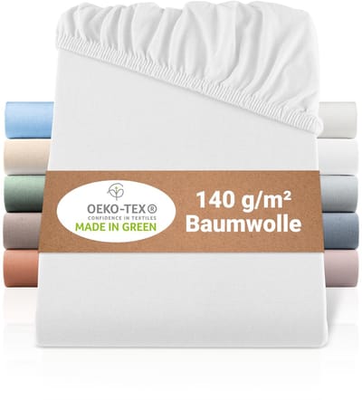 Dailygoods- Hoeslaken 100% Biologisch Katoen GOTS-gecertificeerd - Hoeslaken 140x200 cm - Hoeslaken 160x200 cm - Wit - Duurzaam - Ademend - Bedlaken