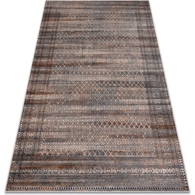 Kleden Rugsx Wollen tapijt NAIN Kader, ruiten 1277/51655 beige 80x150 cm