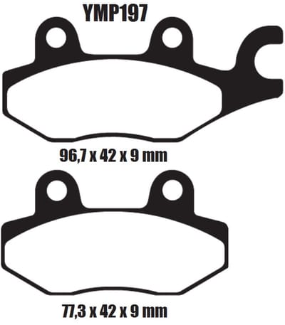Motor remblokken voorzijde AJS Regal Raptor DD 125 / 250 E 2004 - 2009 DD125 DD250 YMP197 remblok rem voor