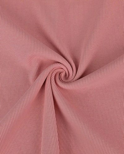 Rib Jersey Oud Roze – 95% Katoen & 5% Lycra – 140 cm Breed – Oeko-Tex – Stretch Tricot 280 gr/m²