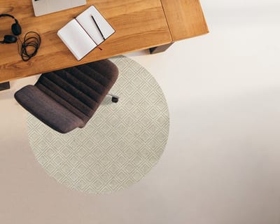 Coloray Vloerbeschermer - Patroon op zandsteen Stoel Mat - 100x100 cm - Grijs Bureaustoelmat - Vloerbeschermer Vinyl - Mótif Vloerbeschermer - Ronde Mat - Texturen Thema