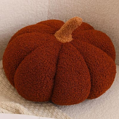 20~35cm Kawaii Nordic Halloween Zachte Pompoen Pluche Speelgoed Lieflijk Knuffelplant Slaapkamerdecoratie Poppen Rustgevend Kussen voor Kinderen 20cm brown