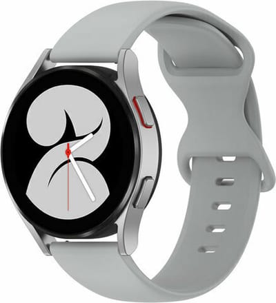 By Qubix - Geschikt voor Garmin bandje - Geschikt voor Garmin Vivoactive 4 / 4L - Solid color sportband - Grijs - Smartwatch bandje 22mm