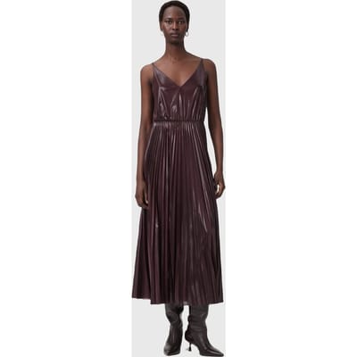 AllSaints Spark Crew Dress Oxblood Red Taglia: XS | Maxi abiti Outlet | Donna | Rosso