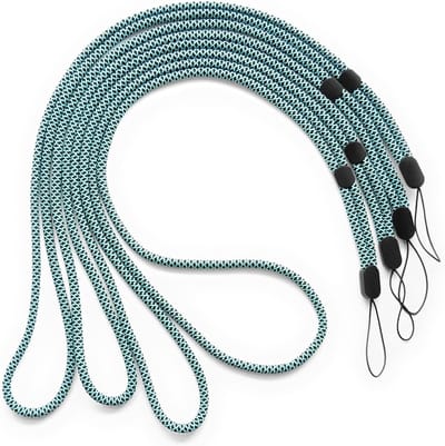Draagband Set - Lange Lanyards - Veilig Dragen - Verstelbare Lengte - 4 Stuks - Zwart Blauw