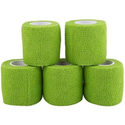 5 Rolls set Waterproof Self Adhesive Bandage Tape Finger Joints Wrap Sports Care(Orange)
