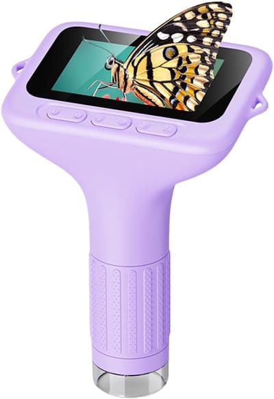 Digitale Kinder Microscoop - Draagbare Verrekijker - Educatief Ontdekken - 3 Inch IPS Scherm - 153x119x75mm