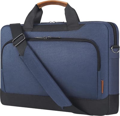 17-17,3 inch laptopbeschermhoes, zakelijke aktetas, laptop, schoudertas, compatibel met 17" laptops/17,3" HP Pavilion 17/MSI GS73VR Stealth Pro/Dell Inspiron 17/Acer/ASUS, blauw
