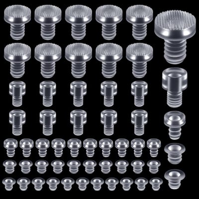 Dailygoods- Aanslagbuffers 50 stuks - Transparante Rubberbuffers - Antislip Noppen - 5 Maten - Veilig voor Glasplaten - Flexibel Gebruik - Rubberen Noppen