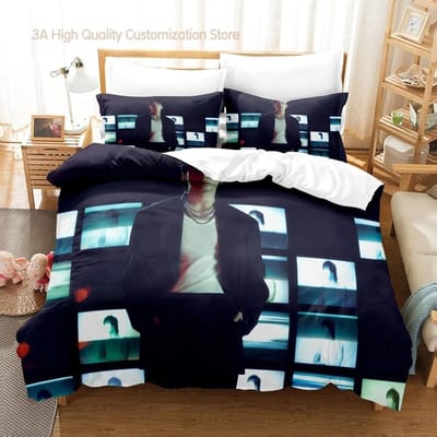 Jeon Jung Kook Album Beddengoed Set Eenpersoons Twijfelaar Volledig Queen King Size Bed Set Volwassen Jongens Slaapkamer Dekbedovertrek Sets Hoeslakenset 2-2 EU SK(260*220cm)3pcs