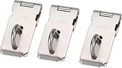 3 Stuks Roestvrijstalen Deurslot Hasp, 12.7cm Zware Deurslot Beveiliging voor Binnen en Buiten, Geschikt voor Kasten en Poorten