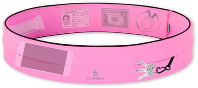 Flipbelt Classic - Running Belt - Hardloopriem voor Telefoon, Water en Meer - Unisex - Girly Pop Pink - L
